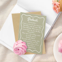 波型フレームハンドドロードスクリプトオリーブ緑