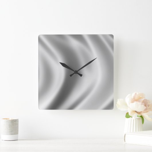 波型 スクエア壁時計 (ホーム)