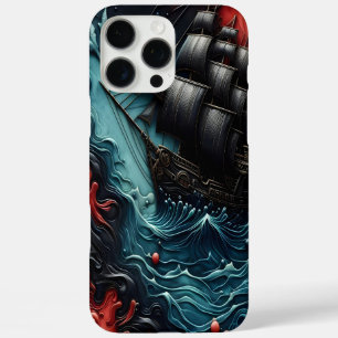波威厳のある激海を航行する船 iPhone 16 PRO MAXケース