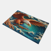波威厳のある36x24のイーグル魚釣り ドアマット (アングル)