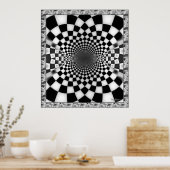 波市松模様にトンネル ポスター (キッチン)