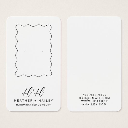 波形お洒落ディスプ縁どレイカード (正面&裏面)