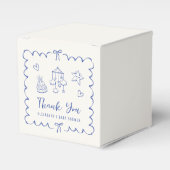 波形お洒落男の赤ちゃんシャワーサンキュー フェイバーボックス (正面サイド)