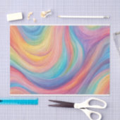 波形のレインボーカラースペクトルを滑らかにする 薄葉紙 (クラフト)
