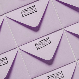 波形はっきりした差出人住所 セルフインキングスタンプ