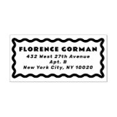 波形はっきりした差出人住所 ラバースタンプ (インプリント)