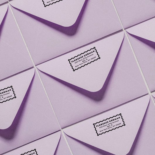 波形はっきりした差出人住所 ラバースタンプ