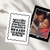 波形はっきりした白黒QRコード写真 セーブザデート