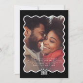 波形はっきりした白黒QRコード写真 セーブザデート (裏面)