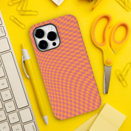 波形オ市松模様にレンジ赤面マットワープ美学 Case-Mate iPhone 14 PRO MAXケース