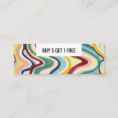 波形カラフルストライプミニマルカッコいいリストカーブ5 ロイヤリティカード (裏面)