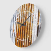 波形カラフル鉄柵 ラージ壁時計 (傾斜)