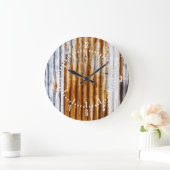 波形カラフル鉄柵 ラージ壁時計 (ホーム)