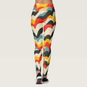 波形カラーレトロパターン レギンス (裏面)