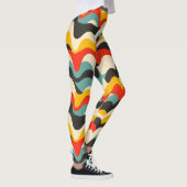 波形カラーレトロパターン レギンス (右)