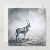 波形ガゼルグリーティングカード ノートカード (正面)