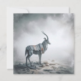 波形ガゼルグリーティングカード ノートカード