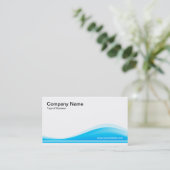 波形コンター – スカイブルー 名刺 (スタンド正面)