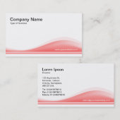 波形コンター – ソフトピンク 名刺 (正面/裏面)