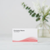 波形コンター – ソフトピンク 名刺 (スタンド正面)