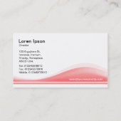 波形コンター – ソフトピンク 名刺 (裏面)