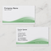 波形コンター – フェードグリーン 名刺 (正面/裏面)
