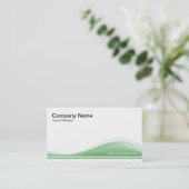 波形コンター – フェードグリーン 名刺 (スタンド正面)