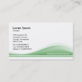 波形コンター – フェードグリーン 名刺 (裏面)