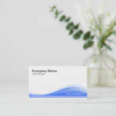 波形コンター – ベビーブルー 名刺 (スタンド正面)