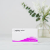 波形コンター – マゼンタ 名刺 (スタンド正面)