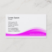 波形コンター – マゼンタ 名刺 (裏面)