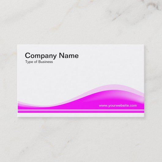 波形コンター – マゼンタ 名刺 (正面)