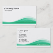 波形コンター – 海緑 名刺 (正面/裏面)