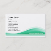 波形コンター – 海緑 名刺 (裏面)
