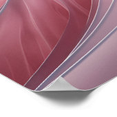 波形コンテンポラリーシェイプすべてのピンク色 ポスター (角)