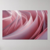 波形コンテンポラリーシェイプすべてのピンク色 ポスター (正面)