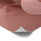波形コンテンポラリーシェイプTerracottaピンク ポスター (角)