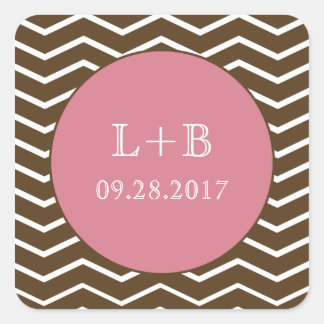 波形シックパーティーシール（ピンク） スクエアシール