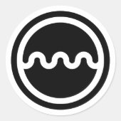 波形ステッカー1.25 ラウンドシール (正面)