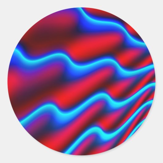 波形パターンの背景曲線 ラウンドシール (正面)