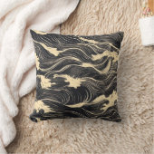 波形パターン沿岸スタイル クッション (ブランケット)