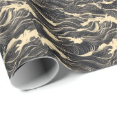 波形パターン沿岸スタイル ラッピングペーパー (ロールコーナー)