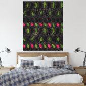 波形パターン キャンバスプリント (インサイチュ (寝室))