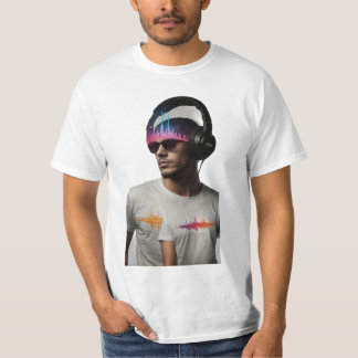 波形ビート:カスタムDJロゴTシャツデザイン Tシャツ