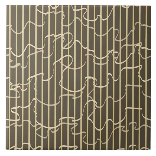 波形ピストストライプのラチオ タイル (正面)