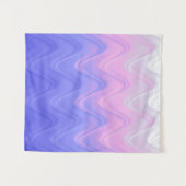 波形ピンクパープル抽象芸術 タペストリー (正面(横))