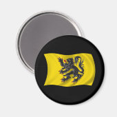 波形フランドル国旗 マグネット (正面/裏面)