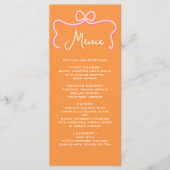 波形フレームはっきりしたボウPink Orangeメニュー メニュー (正面)