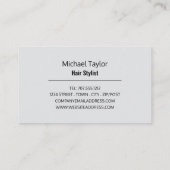 波形ブラウンヘア、美容師、ヘアサロン 名刺 (裏面)