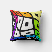 波形ブレイン考えのチェック – Rainbow クッション (正面)